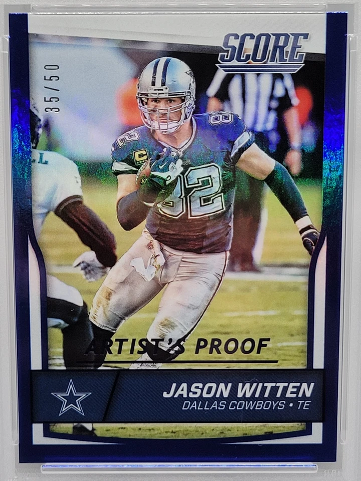 2016 Score Jason Witten Artist Proof #/50 SSP Cowboys Color Match PSA Gem Mint💎 - Image 2 of 4