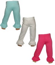Ruffled Aqua Blue Pink or White  Leggings fit 18" American Girl Size Doll