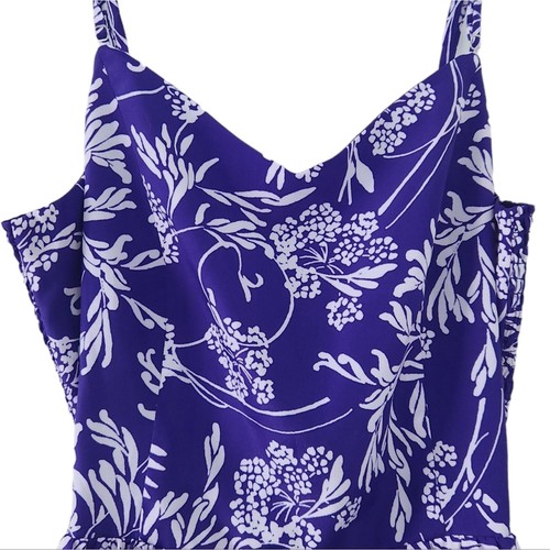 Vestido de verano para niñas Gap talla 10 púrpura floral, vestido sin mangas, cremallera trasera - Imagen 4 de 6