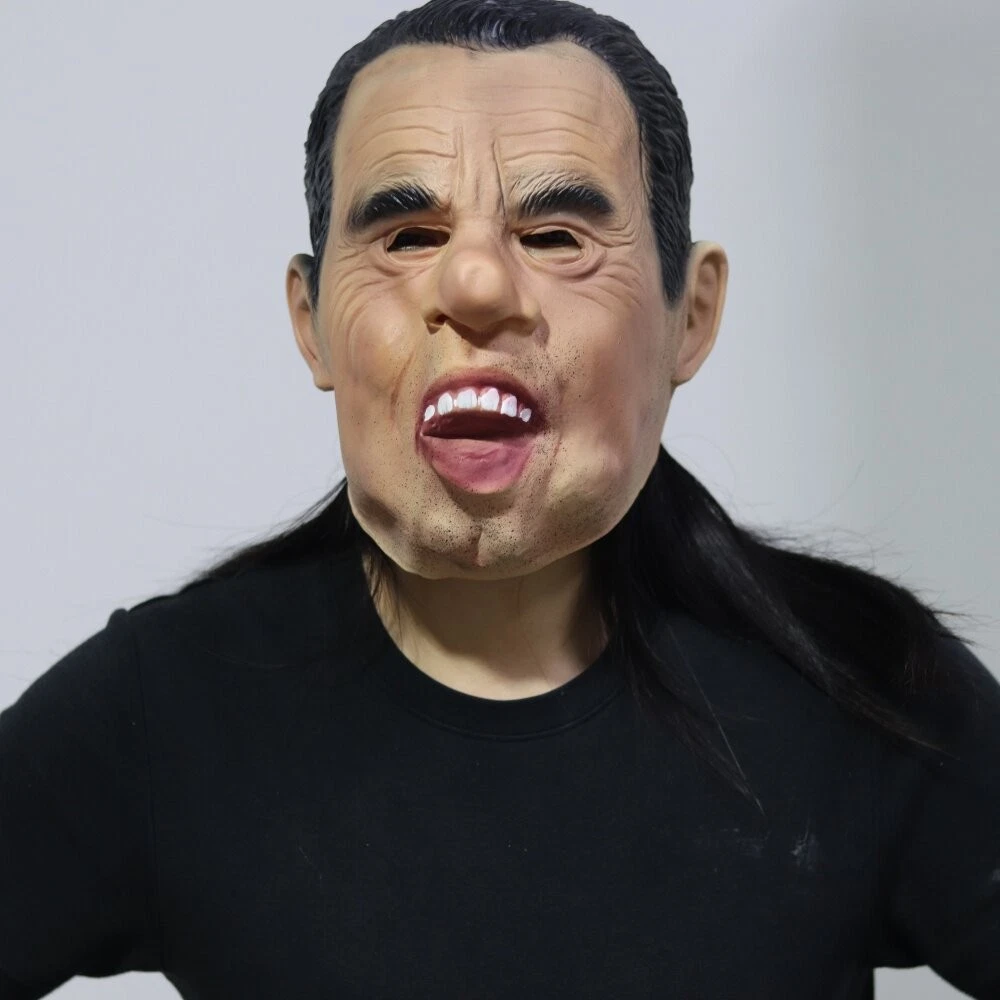 Big-nosed man full-face mask, prank latex mask