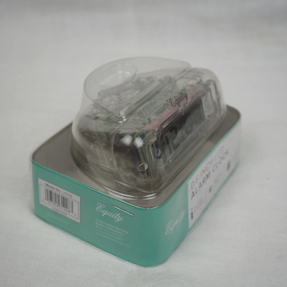 Equity See Though Clear Case Digital Battery Alarm Clock with 0.6'' LCD Display - Image 3 of 4