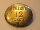 Calgary Newsboy #12 Badge 1934