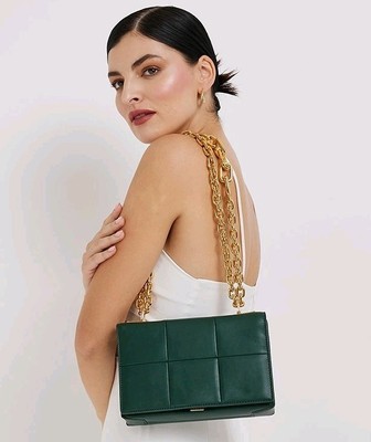 Charles and Keith Green handbag  With Crossbody Strap