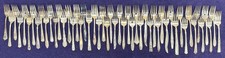 50 PIECES VINTAGE SILVER PLATE DESSERT, SALAD FORKS  NO Monos ALL DIFFERENT