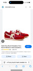 NEW TORY BURCH HANK RED SNEAKERS SZ 7.5 — photo 2