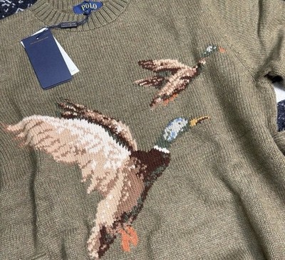 POLO RALPH LAUREN MALLARD DUCK PHEASANT HUNTING SWEATER | eBay