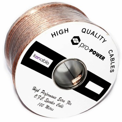 Hi-Performance Extra Flexibles OFC 105-Strang Lautsprecherkabel Drahtrolle 100m