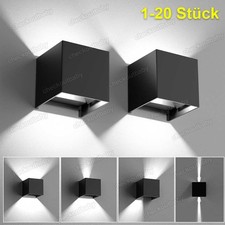 12W Cube Würfel LED Wandleuchte Weiß Wandla...