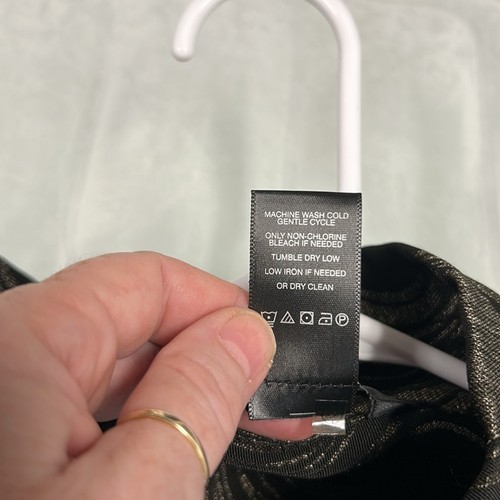 Chaqueta Ali Miles negra y dorada Waves Top arte para usar botón para mujer talla grande - Imagen 10 de 10