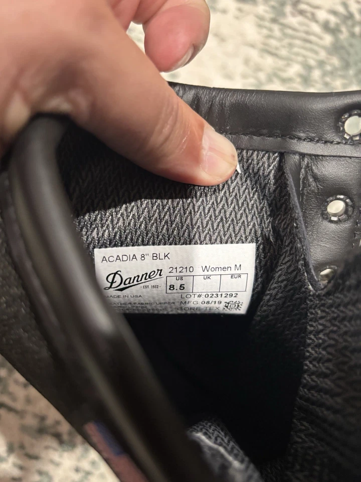Botas Danner para mujer talla 8,5 Acadia 21210 negras hechas en EE. UU. Foto 3 de 4