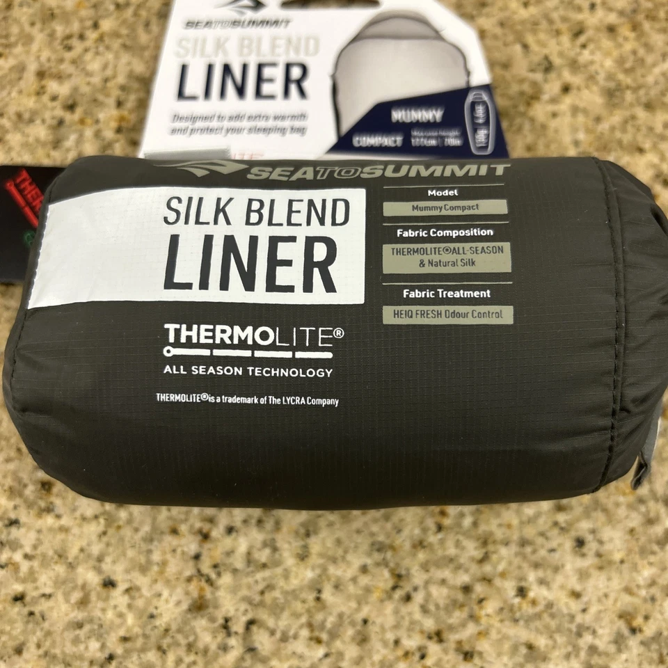 Sea To Summit Silk Blend Liner Compact Mummy Thermolite - New With Tags - Image 3 of 4