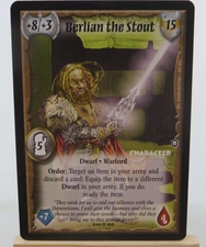 WARLORD Saga of the Storm CCG Dwarf Character Card BERLIAN THE STOUT 046/120