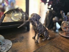 Shed Antler Retriever - Dog Sculpture ornate dog figurine Golden Retriever