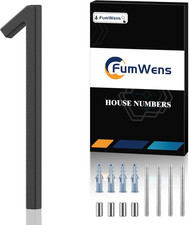 8 Inch Floating House Numbers for Outside, Modern Black Metal Address Numbers fo