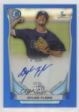 2014 Bowman Prospect Chrome Blue Refractor 89/150 Dylan Floro #BCAP-DF Auto t5p