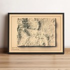 Wyoming Map, Wyoming 2D Relief Map, Wyoming Vintage Map - 2D Flat Print