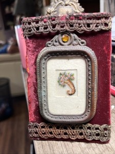 Smal- Petit Point- Picture Of The Christmas Stocking Filled With Fruit, Flowers