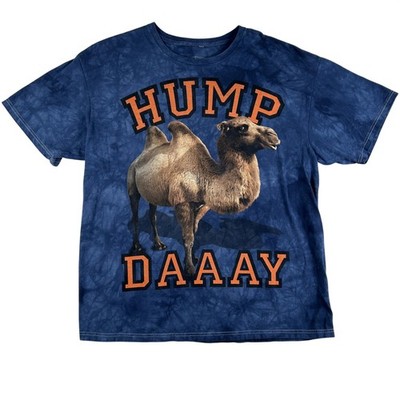 The Mountain Shirt Mens XL Blue Hump Daaay Camel Funny Graphic Tagless Tee