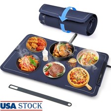 Tappetino Scaldavivande Elettrico Istantaneo Anche Calore 6 Livelli Timer Buffet Scaldavivande US