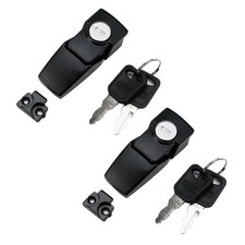 2 Sets 2.6 Inch Concealed Toggle Latch Black Spring Loaded Clamp Lock Hasp
