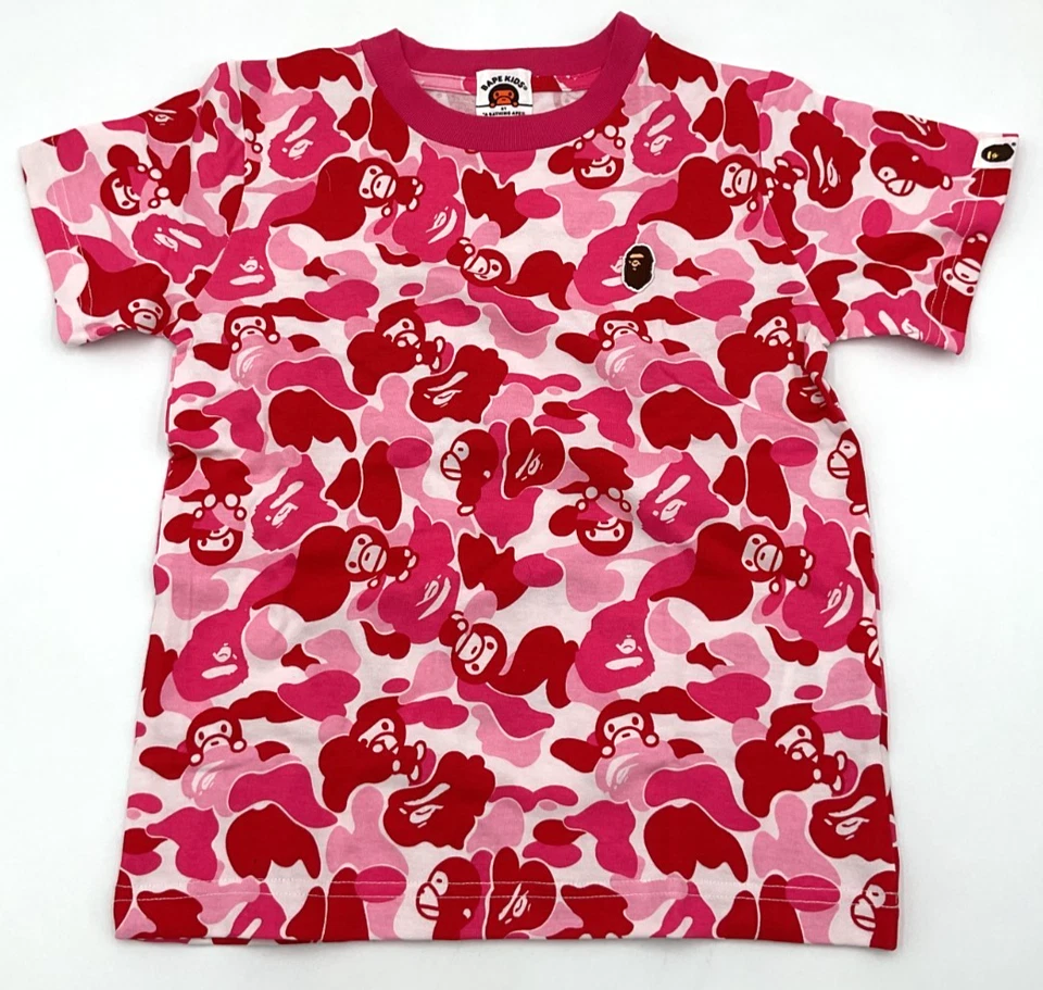 Bape A Bathing Ape ABC Camuflaje Bebé Milo Niño Talla 120 Rosa Juego de 3 Piezas Foto 3 de 4