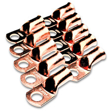 10x 4/0 Gauge 1/2" Hole OFC Copper Ring Terminal 0000GA Battery Lug Connector