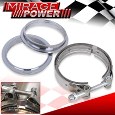3.5" Turbo Vband V-Band Quick Connect Clamp Custom Pipe + Flanges