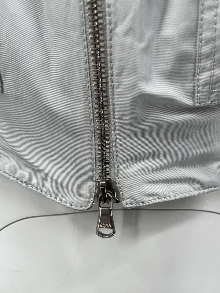 Jaqueta utilitária Brunello Cucinelli cinza manga 3/4 cropped com forro cinza tamanho 42 - Imagem 4 de 4