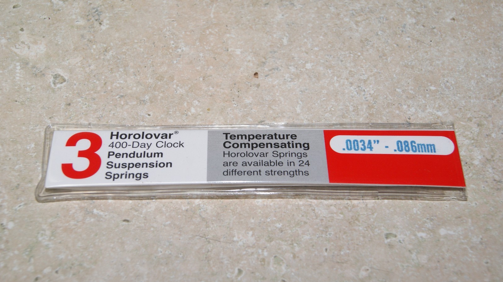 HOROLOVAR SUSPENSION SPRINGS PACK OF 3 SIZE .0034 NEW TALL CLOCK PART