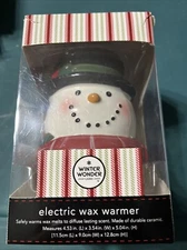 Winter Wonder Lane Collection Electric Wax Warmer Snowman Christmas NEW