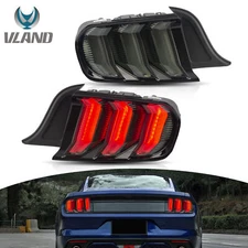 2PCS VLAND LED Smoked Tail Lights For 2015-2021 Ford Mustang Sequential & 5Modes