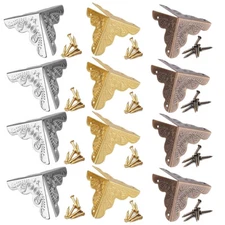 12PCS Decor Jewelry chest Gift Box Wooden Wine Case Corner Protector Edge Cover