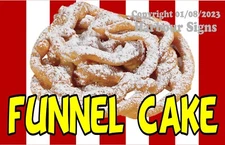 Funnel Cake DECAL (Choose Size) Food Concession Vinyl Sticker s2