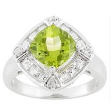 Sterling Silver Semi Mount Ring Setting Cushion CU 8X8mm Halo White Topaz