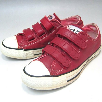 ALLSTAR Velcro leather red 90's Made USA Men's US 41/2 23 cm Rare eBay