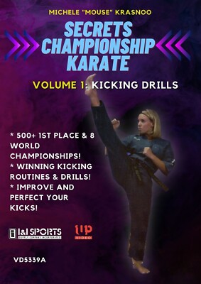 Secrets of Championship Tournament Karate #1: Kicking DVD Michele Mouse Krasnoo