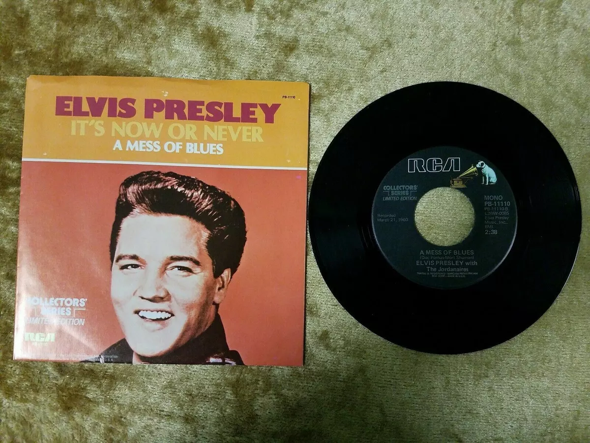 ELVIS PRESLEY It&#039;s Now Or Never/A Mess Of Blues 7&#034; 45RPM w/Sleeve  RCA PB-11110 | eBay