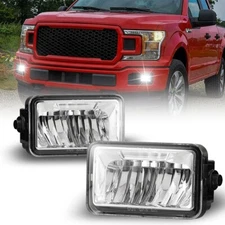 for 2015-2020 Ford F150 LED Fog Lights Driving Front Bumper Assembly Lamps Pairs