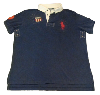 90s Polo Ralph Lauren USA製 Boarder Polo 90s〜00s Polo by Ralph Lauren Border Polo Shirt 90年代 00年代 ポロ