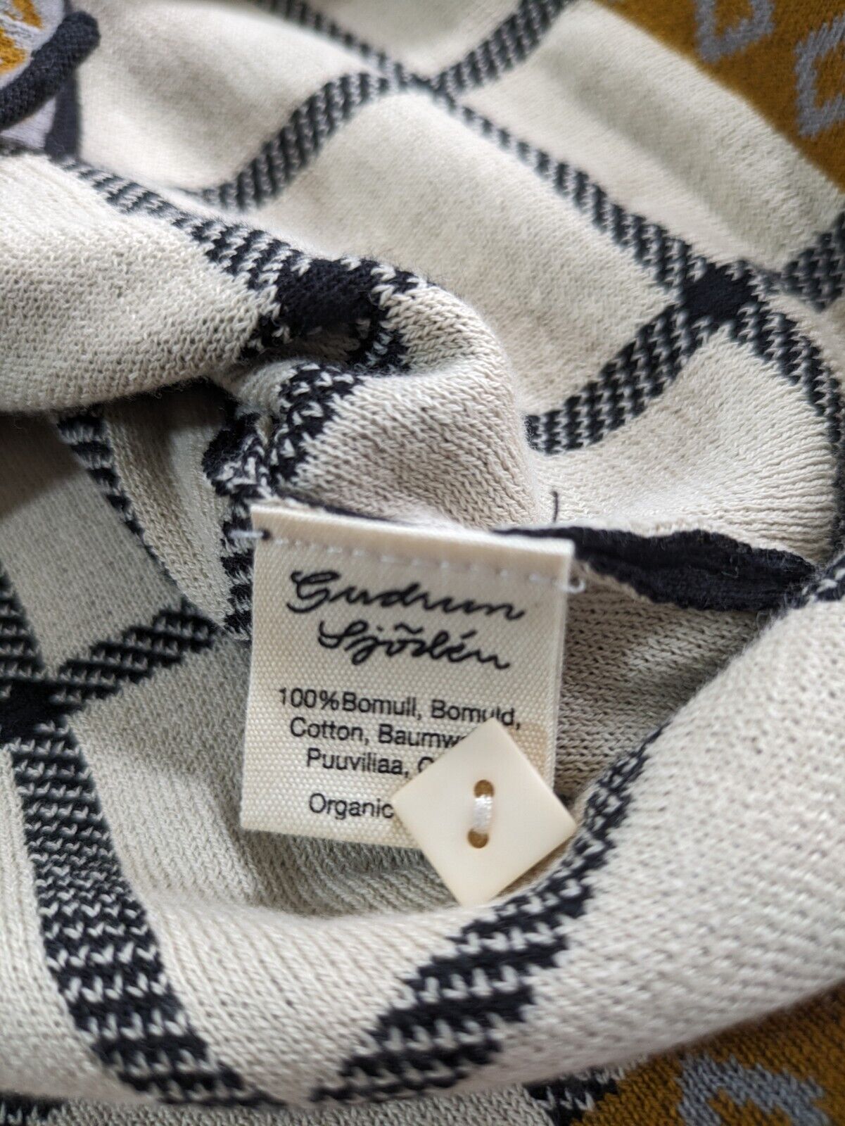 Gudrun Sjoden Ladies Chess Cardigan Short Cotton … - image 6
