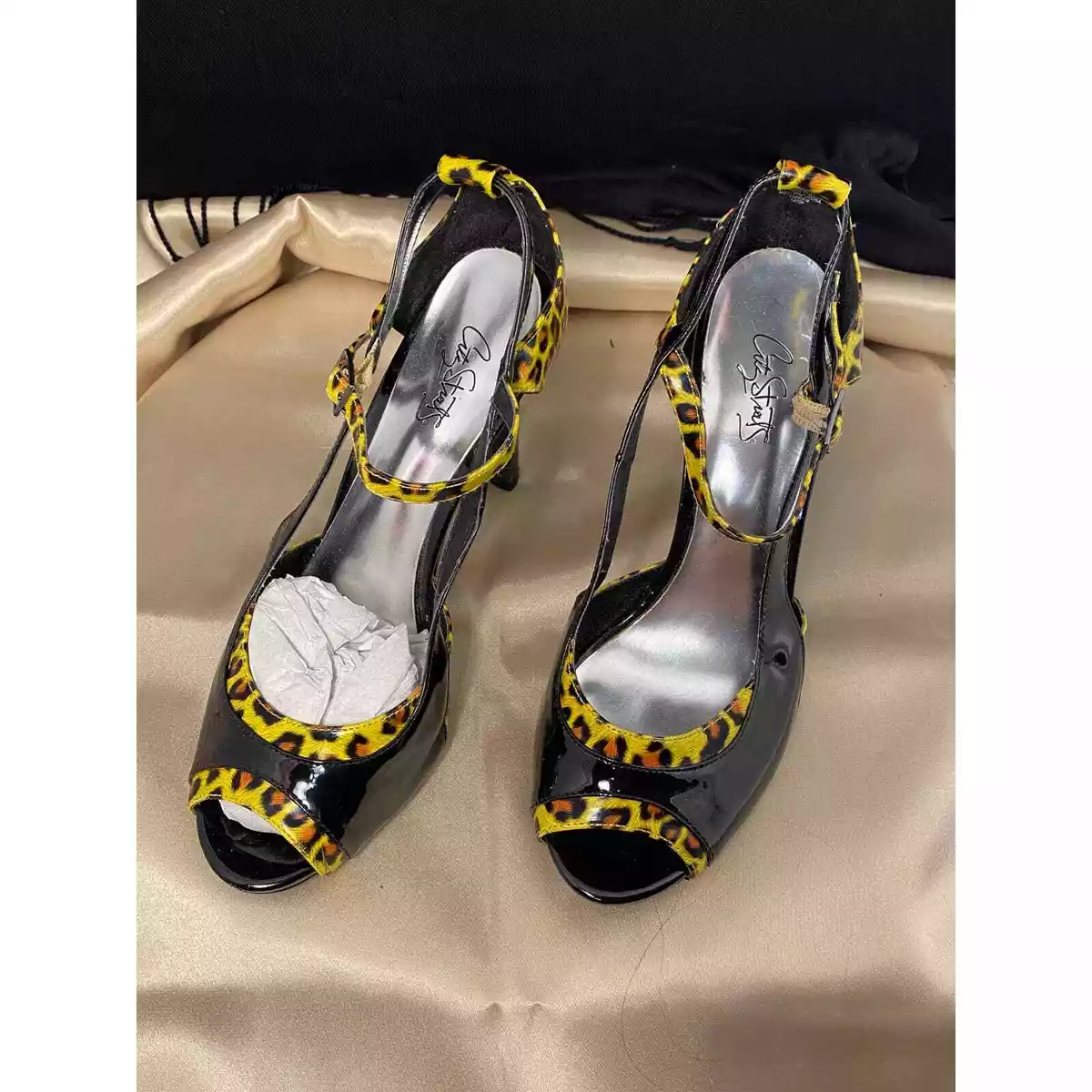Yellow faux hotsell fur heels