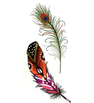 ROSIE'S TATTOO BOUTIQUE Peacock FEATHERS Temporary Tattoos 🇬🇧 UK Adult Body Art Stickers Transfers 🌿