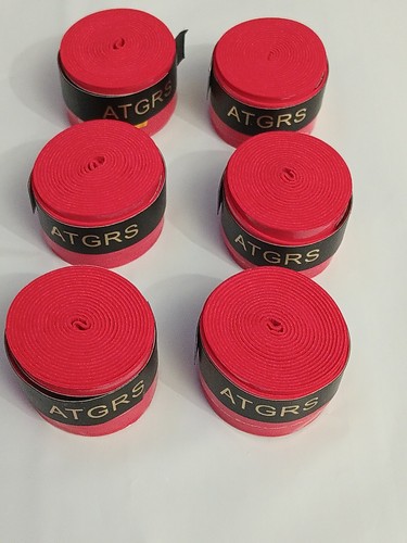 Tennisschläger Griffband, 6er Pack vorgeschnittenes Antirutsch Tennis Griffband, rot - Bild 10 von 12