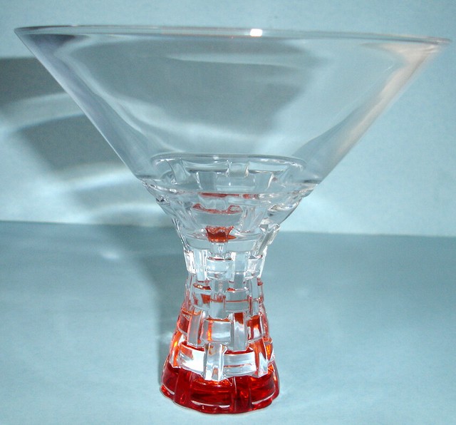 Nachtmann Riedel Bossa Nova Crystal Martini Glass (1) Amber Foot New eBay