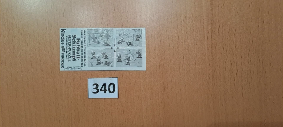 BPZ zu Puzzle Fußballschlümpfe 1988, Ecke oben rechts. Guter Zustand, s. Bilder - Bild 2 von 2