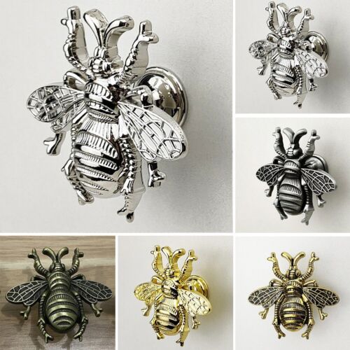 Zinc Alloy Handle Pull Door Knob Brass Knobs Wardrobe Bee Shape Durable - Afbeelding 1 van 64