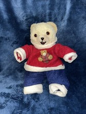 Vintage Snuggle Bear Plush With Outfit 10" Teddy RUSS 1985 Lever Brothers Vtg