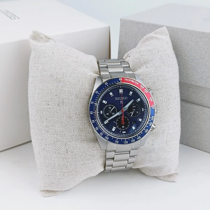 Seiko Prospex Speedtimer New Blue Dial Chronograph Men's SSC913 Watch 41.4mm