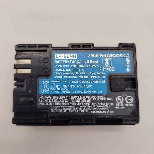 Canon LPE6NH LithiumIon Battery Pack for EOS R5 and EOS R6 4132C002