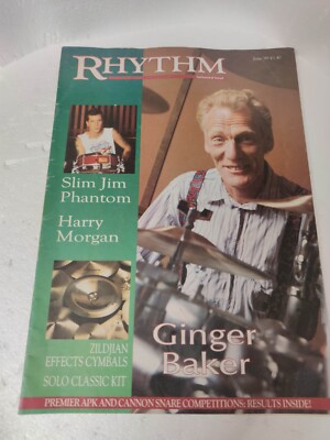 RHYTHM Mag 1989 Jun GINGER BAKER / Slim Jom Phantom / Harry Morgan